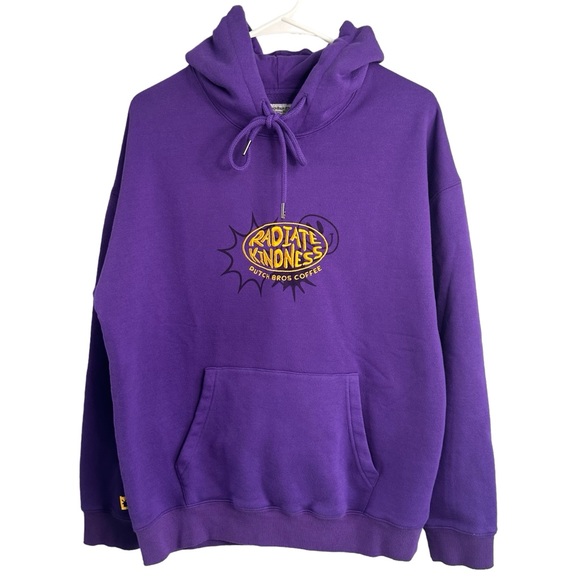 Dutch Bros Purple + Gold Radiate Kindness MEDIUM Embroidered Hoodie DB - Picture 1 of 11